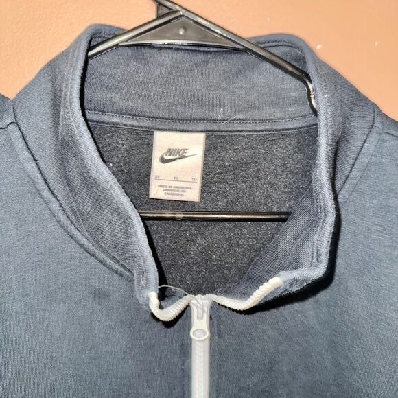 Nike Men's Vintage Black 1/2 Zip Pullover Athletic Fleece Jacket - Size XL - Picture 2 of 7